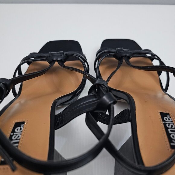 Kensie Leilany Platform Sandal Women 10 Black Strappy Block Heel Night Out 90s - Picture 8 of 15
